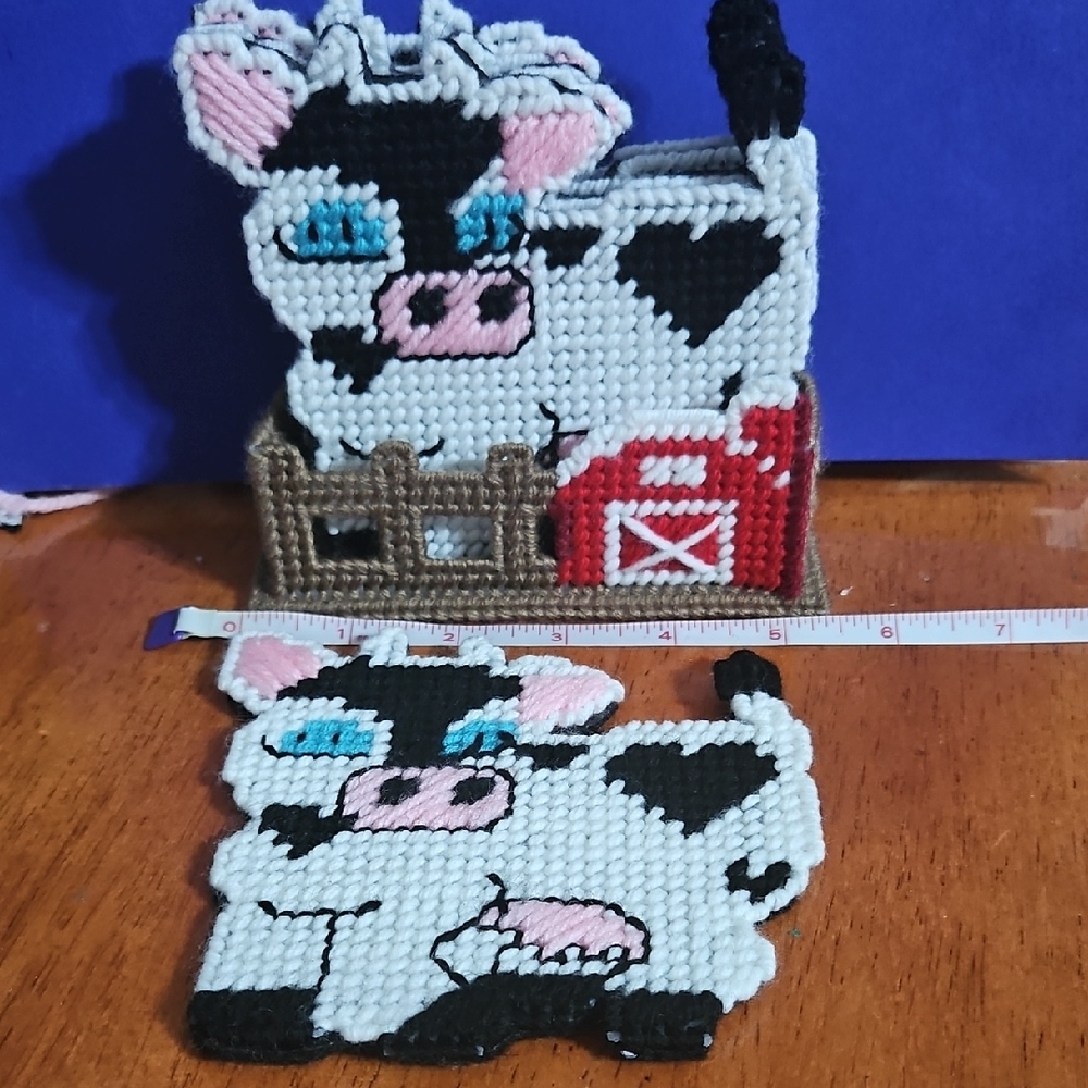 Cute Cow Coasters Set